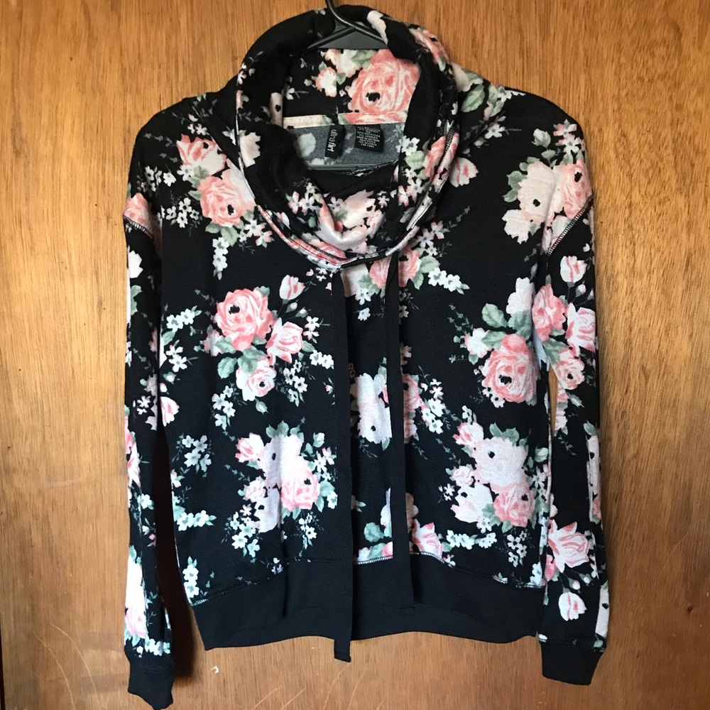 Ultra Flirt floral print sweatshirt size small